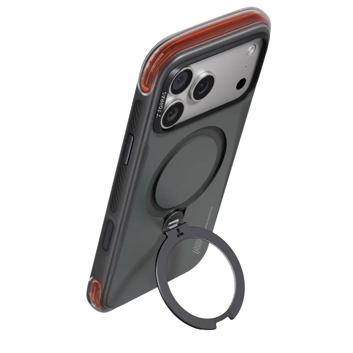 Torras Apple iPhone 17 Pro Max Ostand Q3 Air Pro Standlı Magsafe Kapak - Obsidia Core