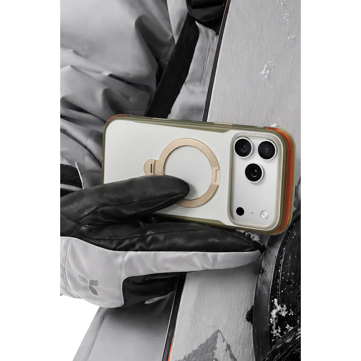 Torras Apple iPhone 18 Pro/17 Pro Ostand Q3 Air Pro Standlı Magsafe Kapak - Gravel Dust