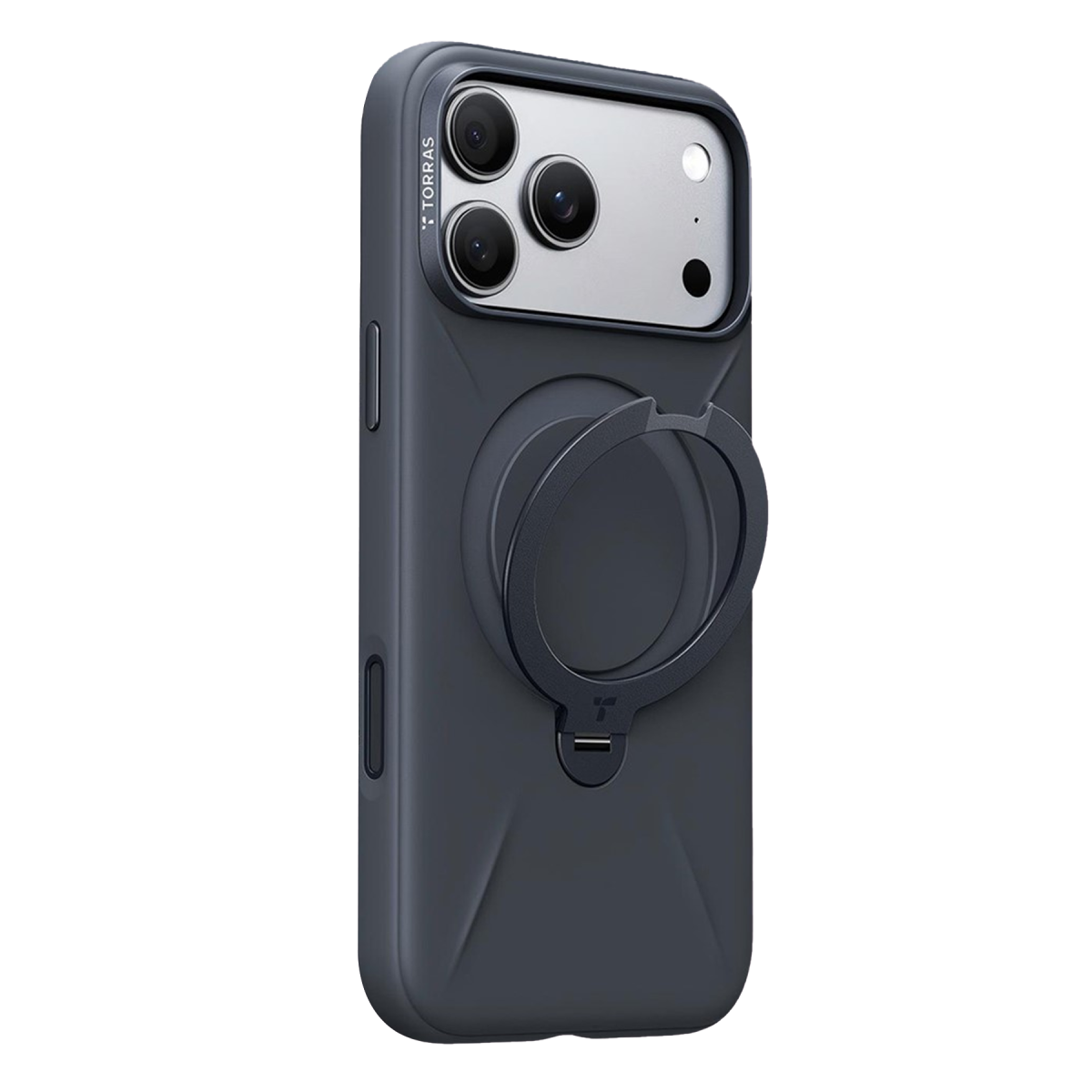 Torras Apple iPhone 18 Pro Ostand Q3 Silicone Standlı Magsafe Kapak - Siyah