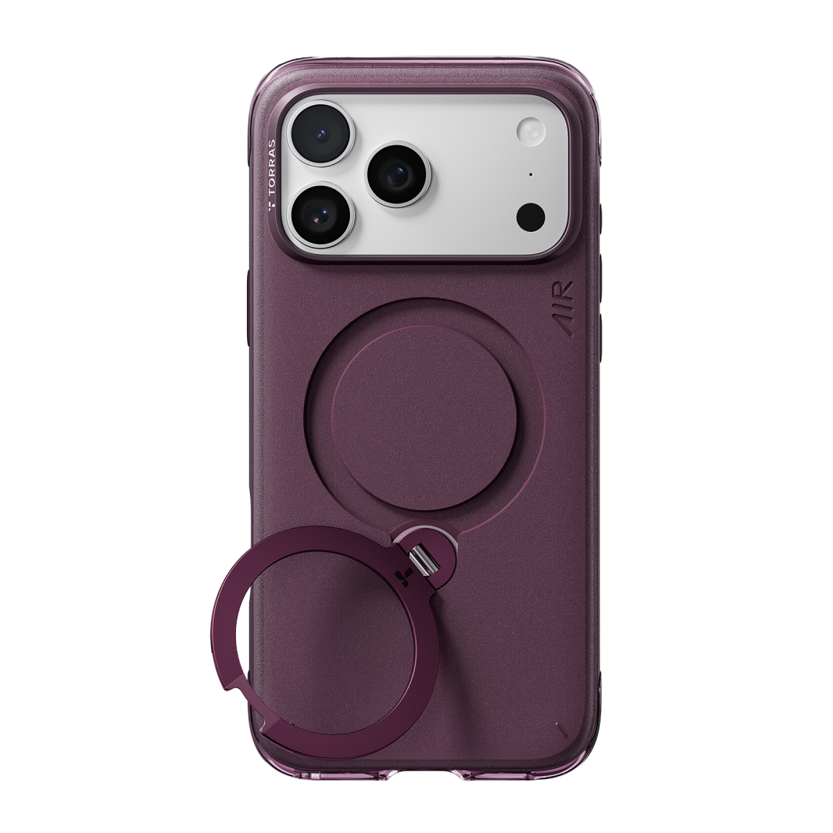 Torras Apple iPhone 18 Pro Q3 Air Essential Standlı Magsafe Kapak - Bordo