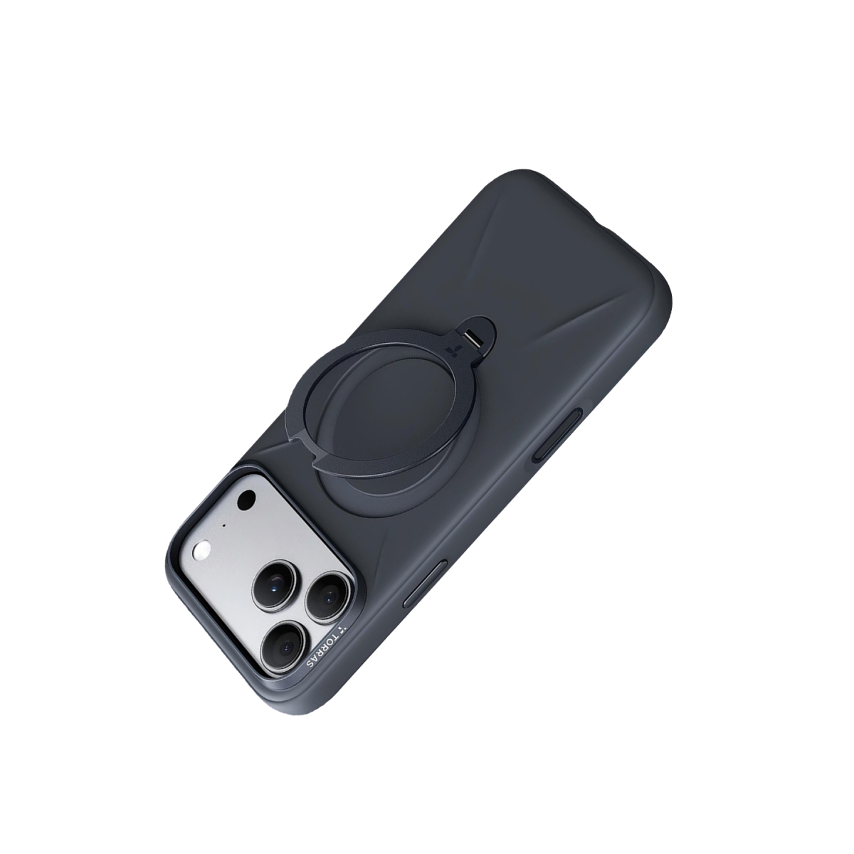Torras Apple iPhone 18 Pro Max Ostand Q3 Silicone Standlı Magsafe Kapak - Siyah