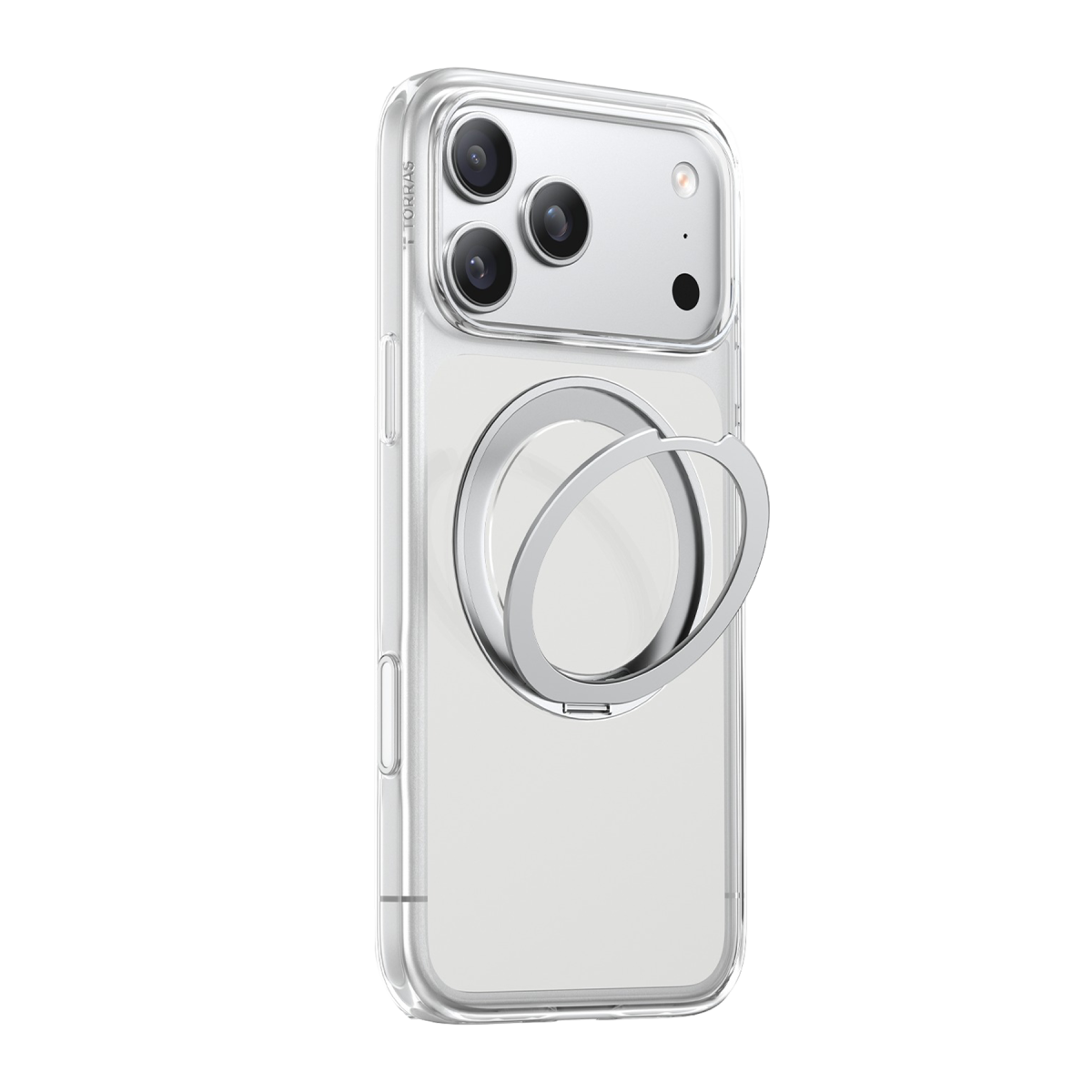 Torras Apple iPhone 18 Pro Max Ostand O1 Guardian Standlı Magsafe Kapak - Şeffaf