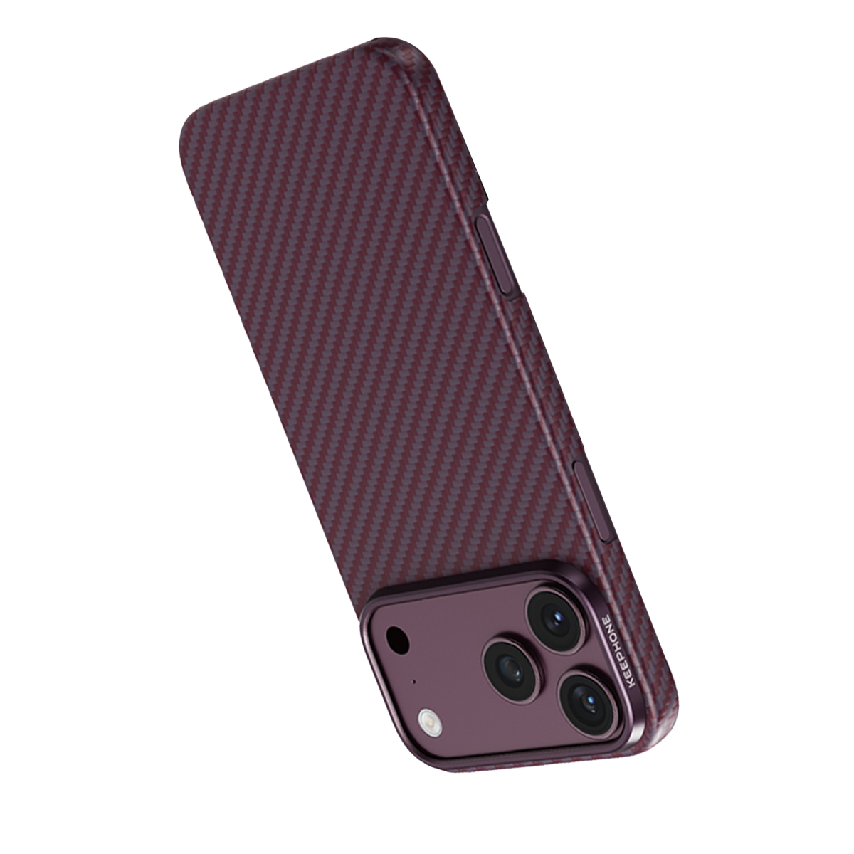 Keephone Apple iPhone 18 Pro Max Kevlar Diago Magsafe Kılıf  - Bordo