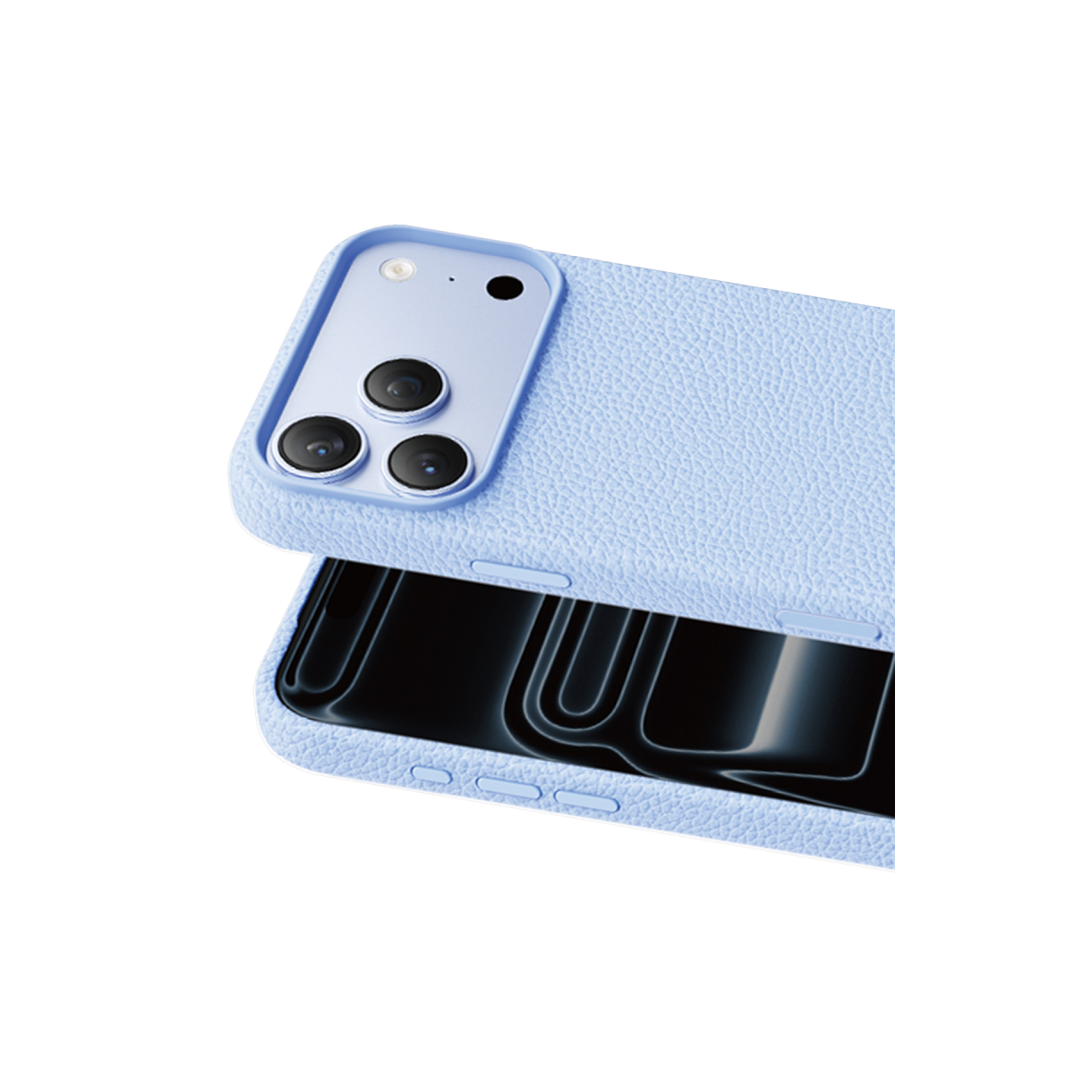 Keephone Apple iPhone 18 Pro Max Lycucci Deri Manyetik Kapak - Açık Mavi