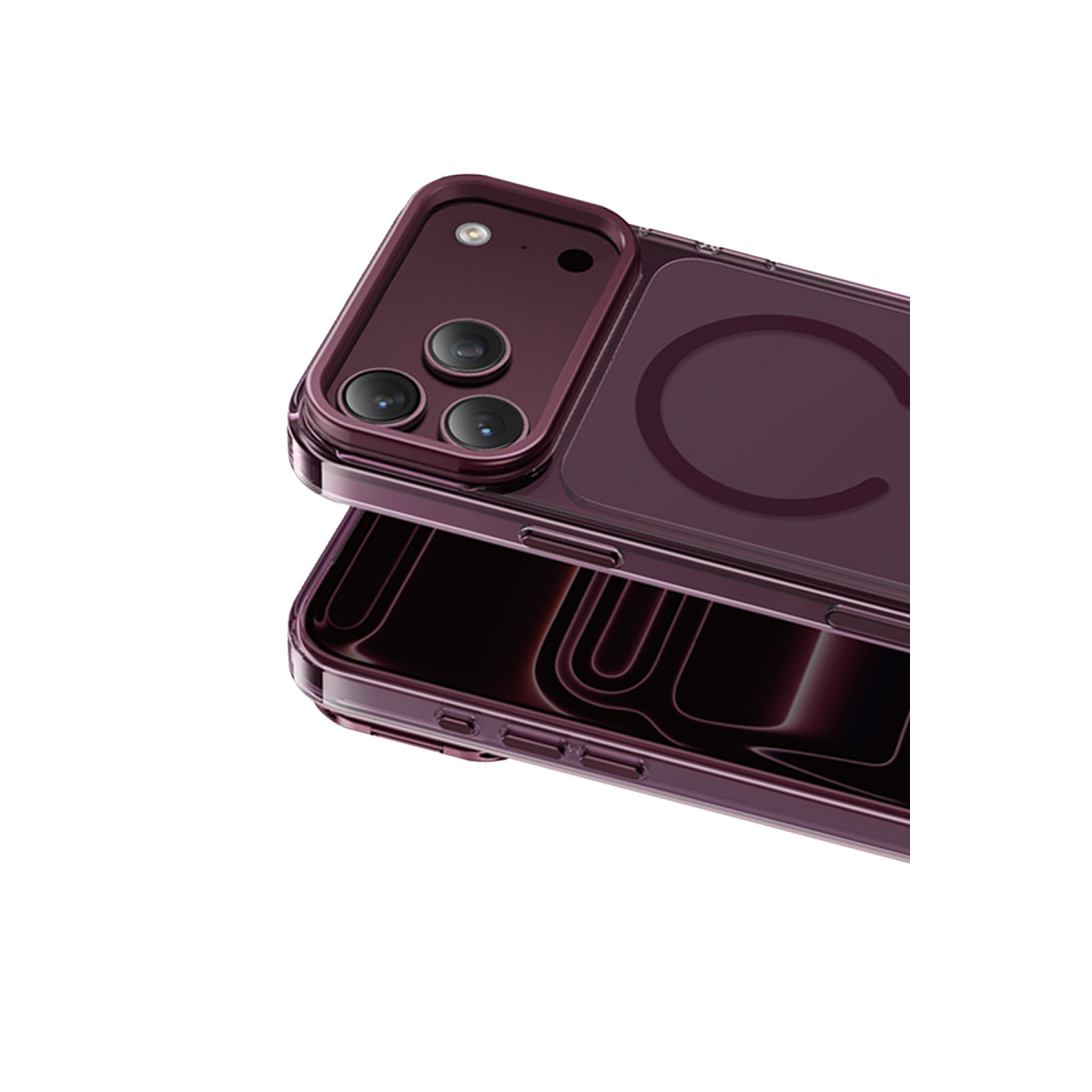 Keephone Apple iPhone 18 Pro Magicam Standlı Magsafe Kapak - Bordo