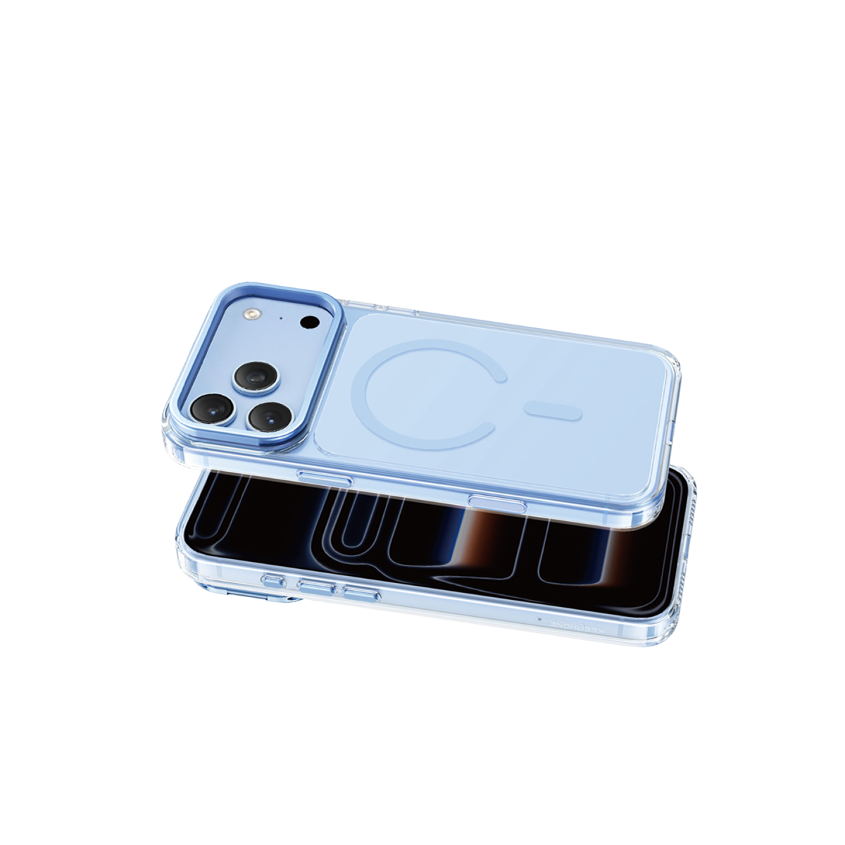 Keephone Apple iPhone 18 Pro Magicam Standlı Magsafe Kapak - Açık Mavi