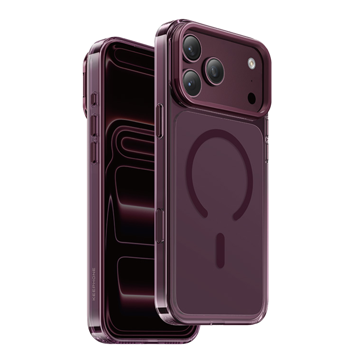 Keephone Apple iPhone 18 Pro Max Magicam Standlı Magsafe Kapak - Bordo