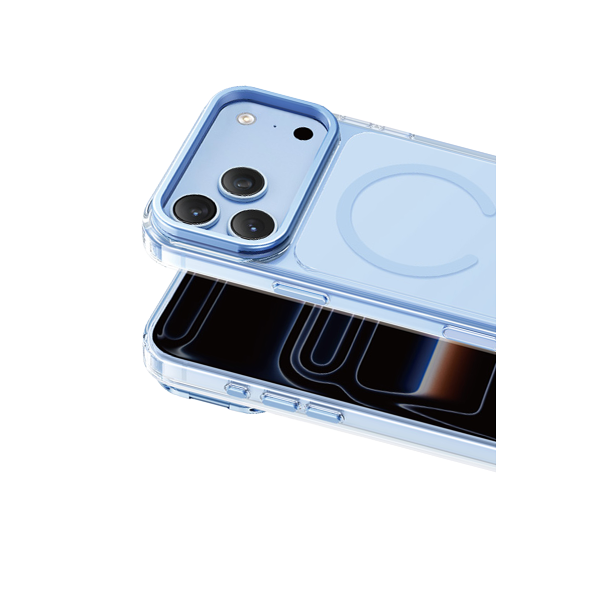 Keephone Apple iPhone 18 Pro Max Magicam Standlı Magsafe Kapak - Açık Mavi