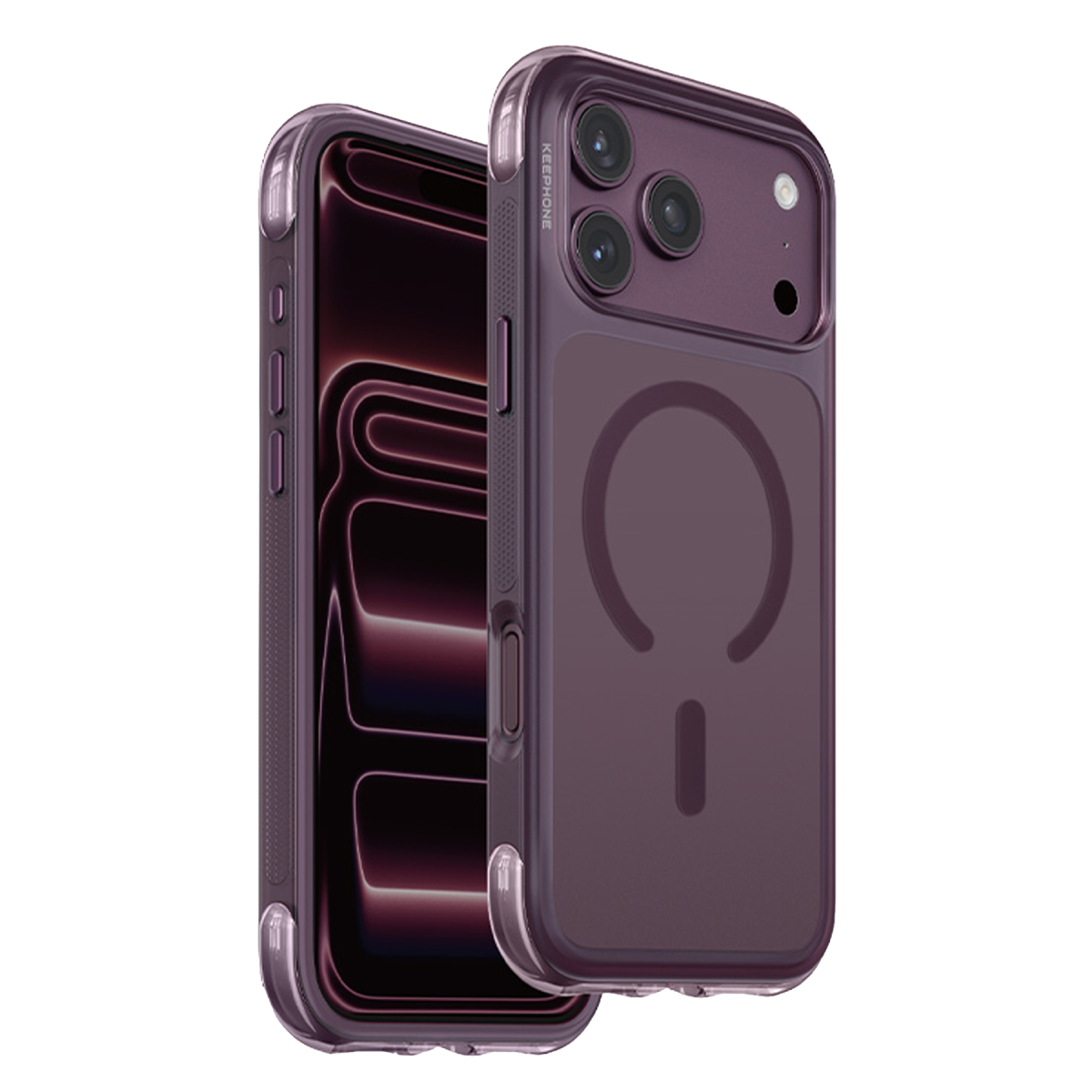 Keephone Apple iPhone 18 Pro Max Monica Airbag Magsafe Kapak - Bordo