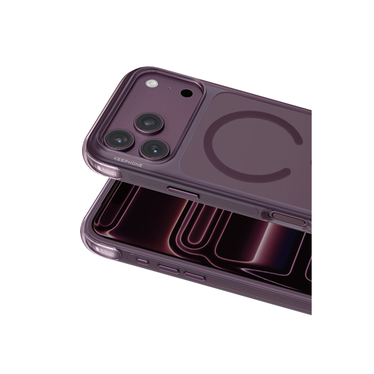 Keephone Apple iPhone 18 Pro Max Monica Airbag Magsafe Kapak - Bordo