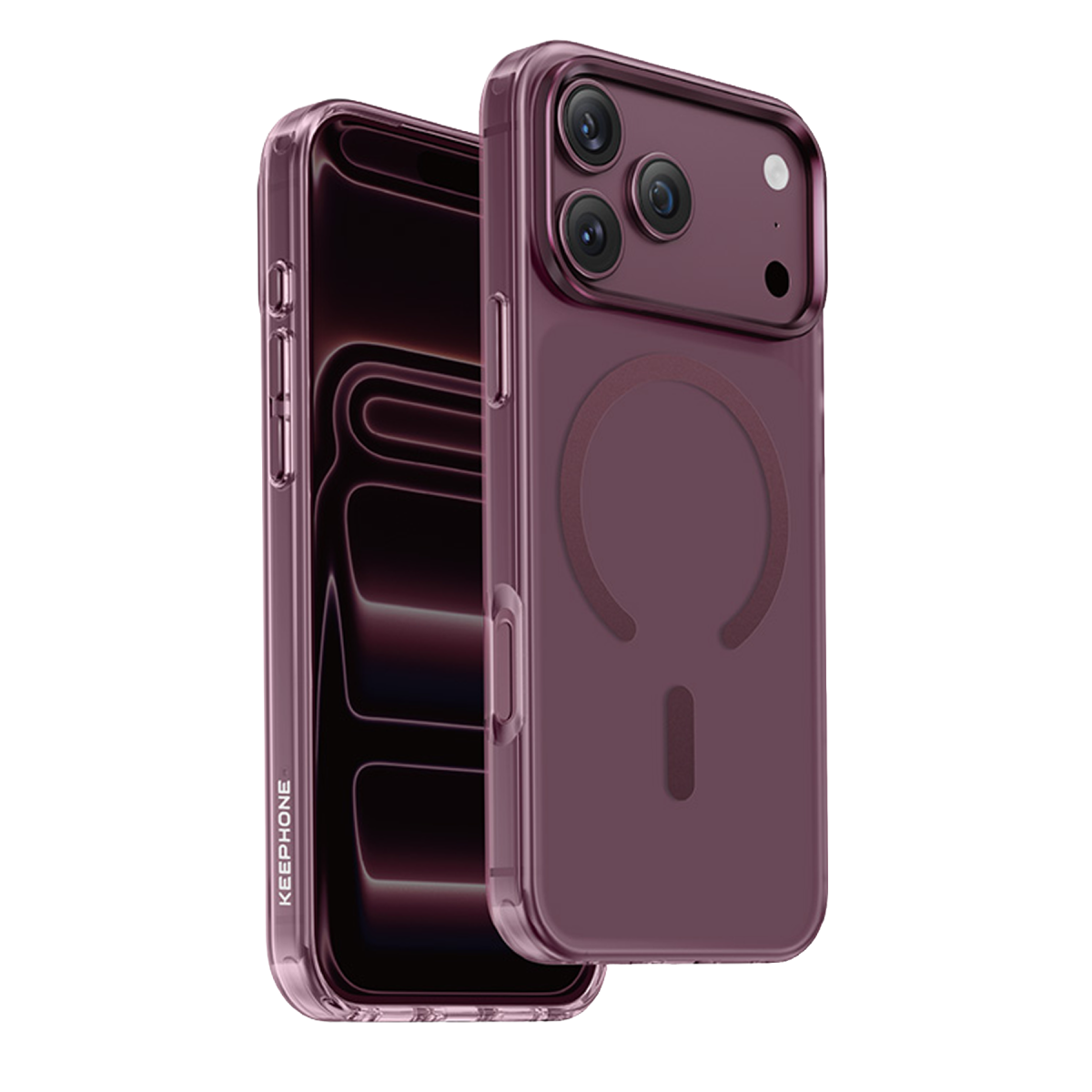 Keephone Apple iPhone 18 Pro Mococo Magsafe Kapak - Bordo
