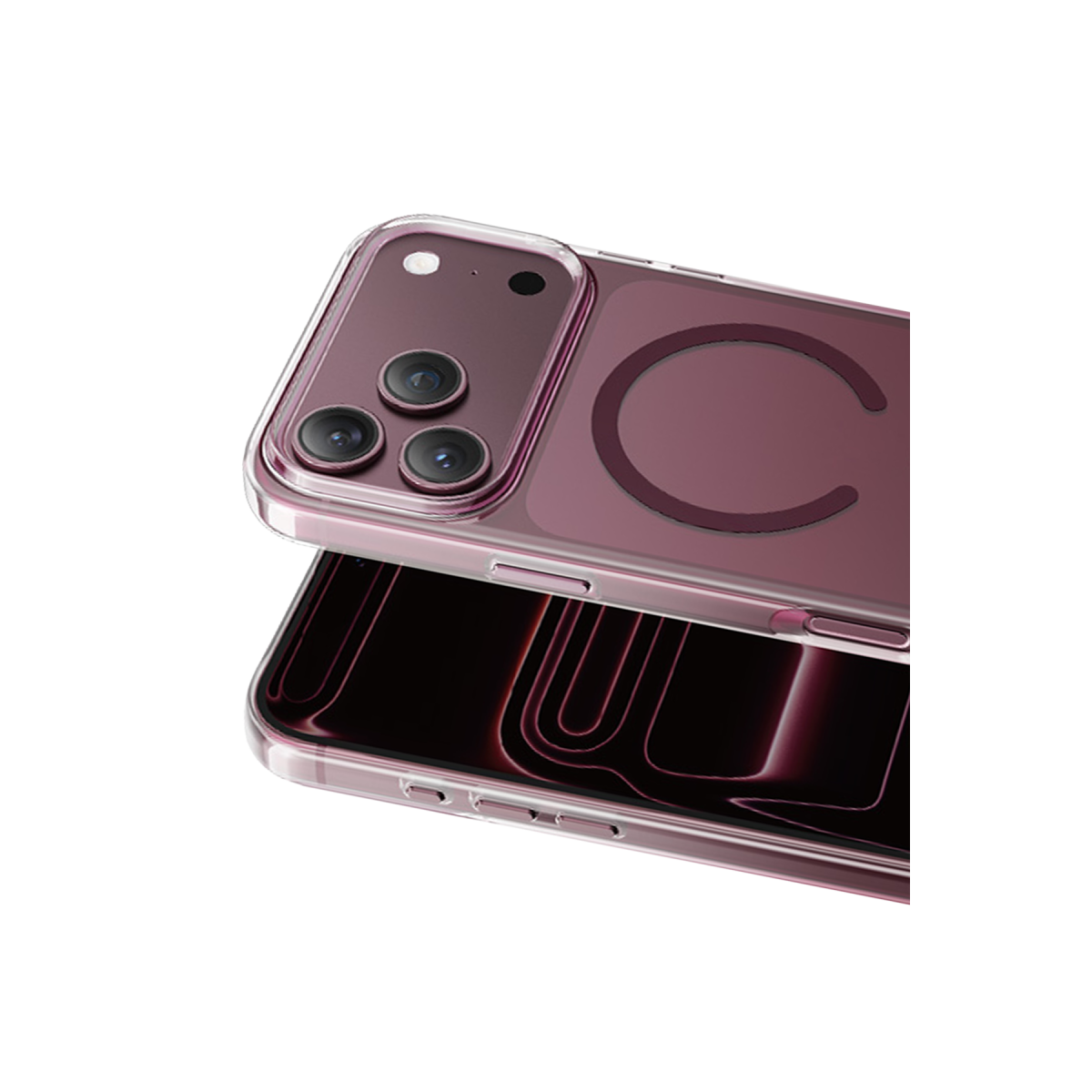 Keephone Apple iPhone 18 Pro Aurora Pro Magsafe Kılıf - Bordo