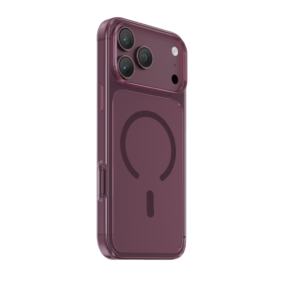 Keephone Apple iPhone 18 Pro Hybrid Anti Yellowing Magsafe Kılıf - Bordo