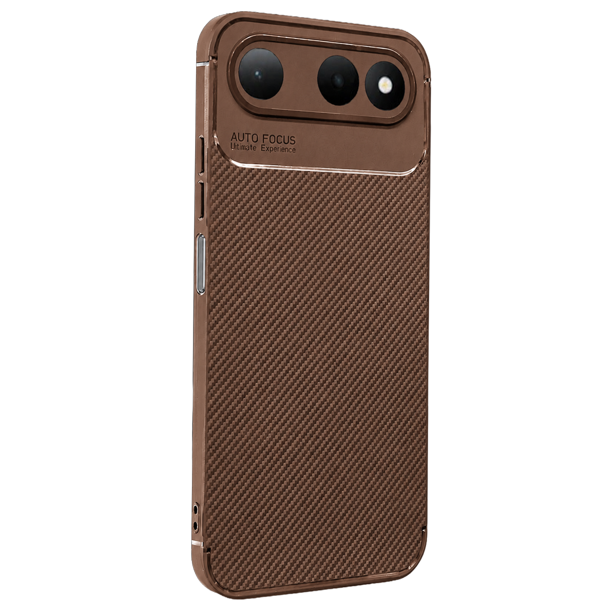 Newface Tecno Spark 50 5G Auto Focus Karbon Kapak - Kahverengi