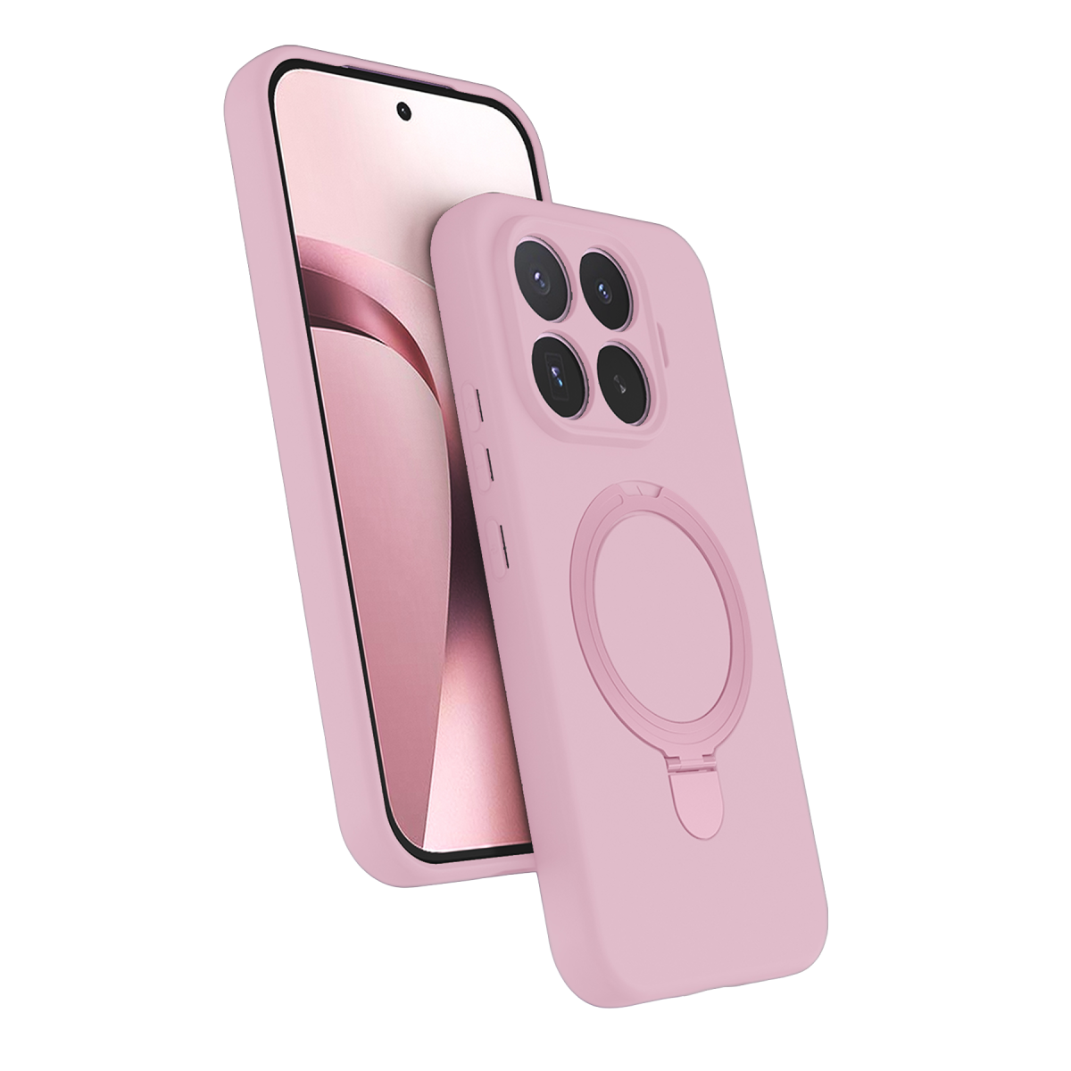Newface Xiaomi Mi 17T Pro Regal Magsafe Standlı Kapak - Açık Pembe