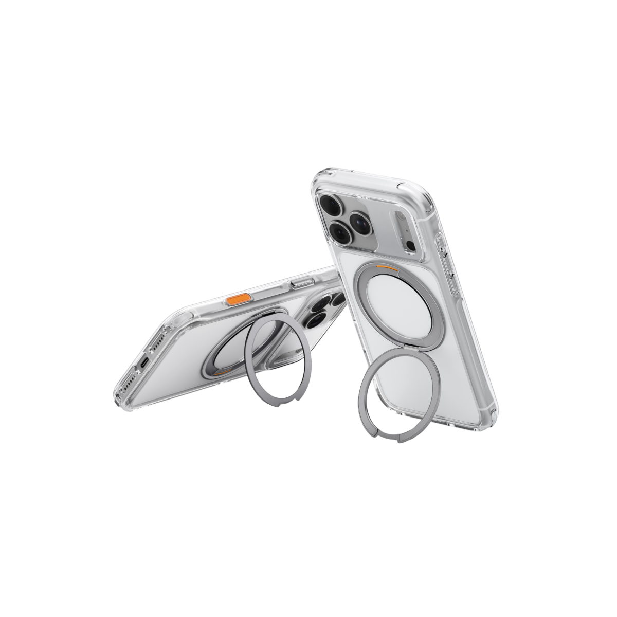 Uniq Apple iPhone 18 Pro Swivix Rotating Kickstand Kapak - Şeffaf