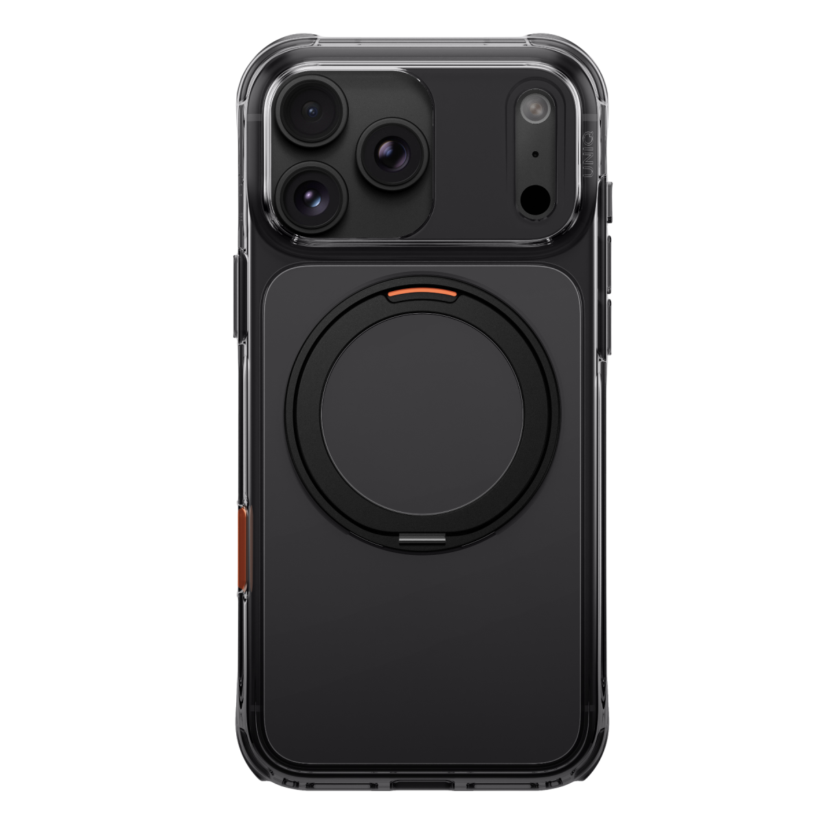 Uniq Apple iPhone 18 Pro Max Swivix Rotating Kickstand Kapak - Siyah