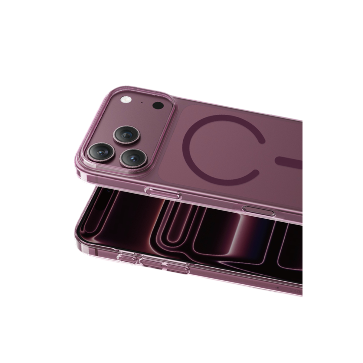 Keephone Apple iPhone 18 Pro Max X-Crystal Slim Magsafe Kılıf - Bordo