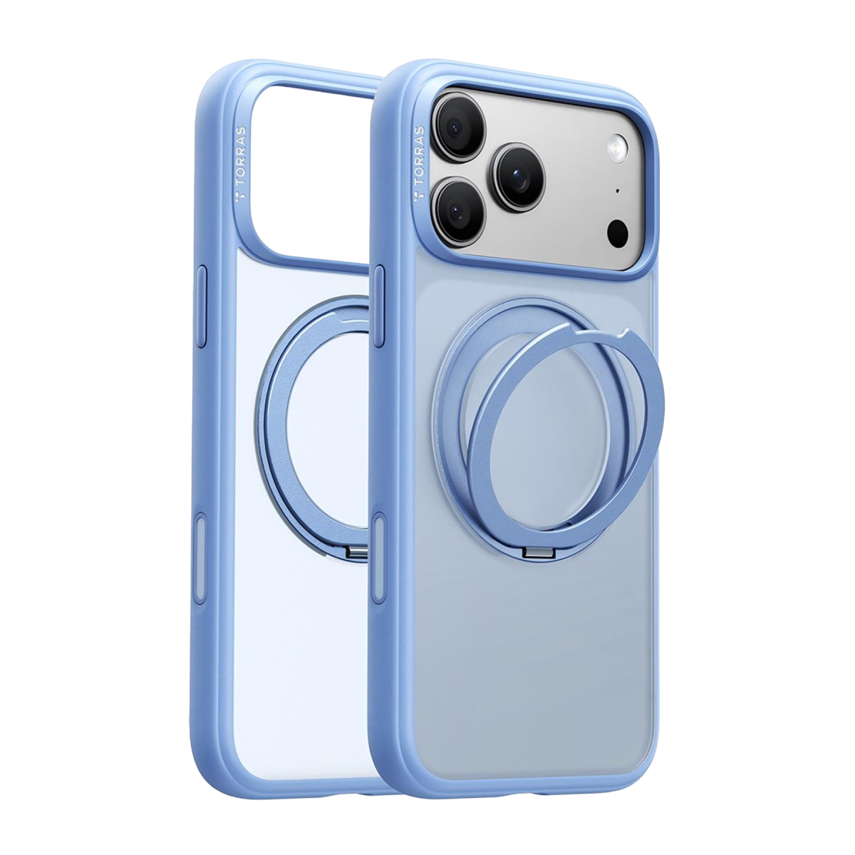 Torras Apple iPhone 18 Pro Max Ostand O1 Guardian Standlı Magsafe Kapak - Açık Mavi