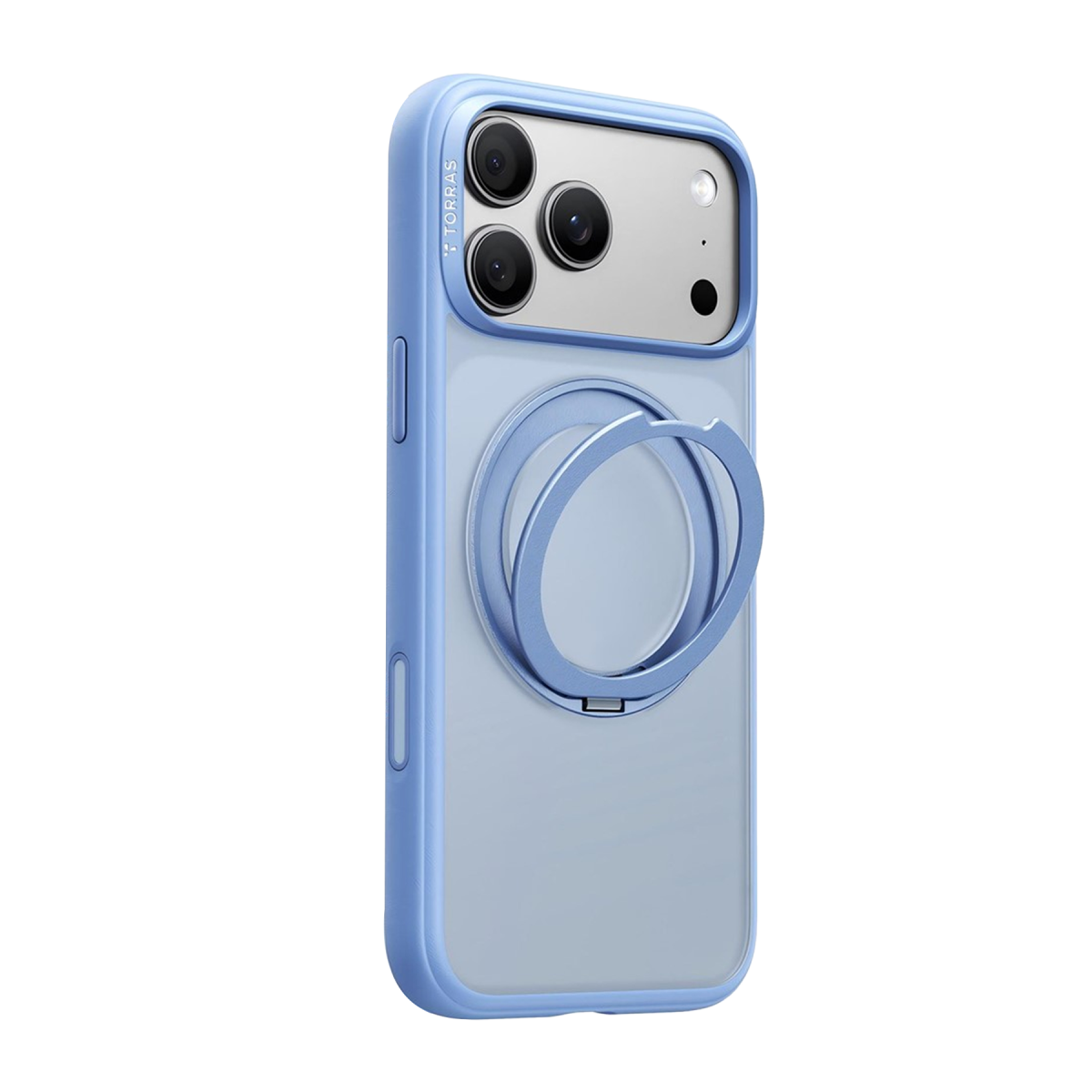 Torras Apple iPhone 18 Pro Max Ostand O1 Guardian Standlı Magsafe Kapak - Açık Mavi