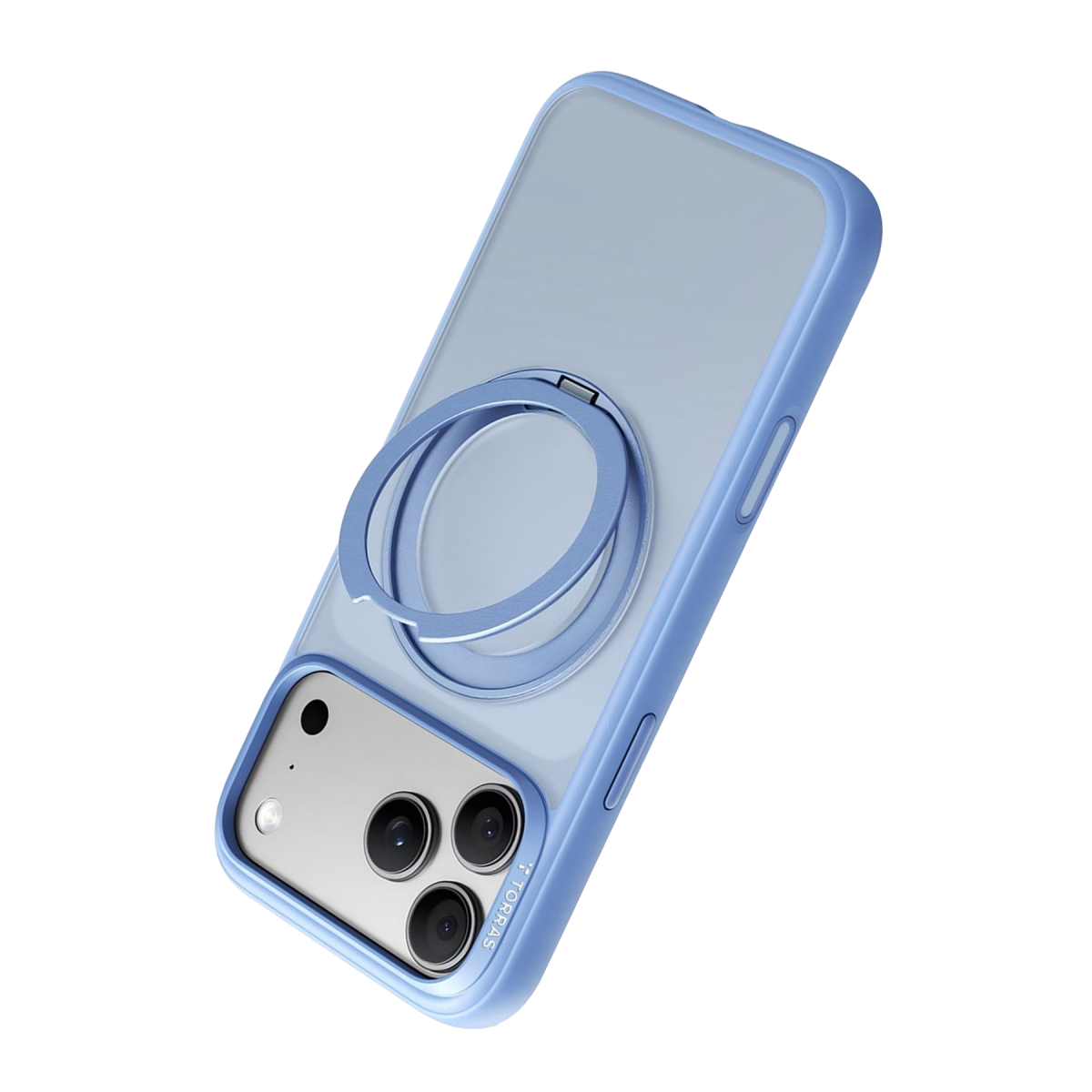 Torras Apple iPhone 18 Pro Max Ostand O1 Guardian Standlı Magsafe Kapak - Açık Mavi
