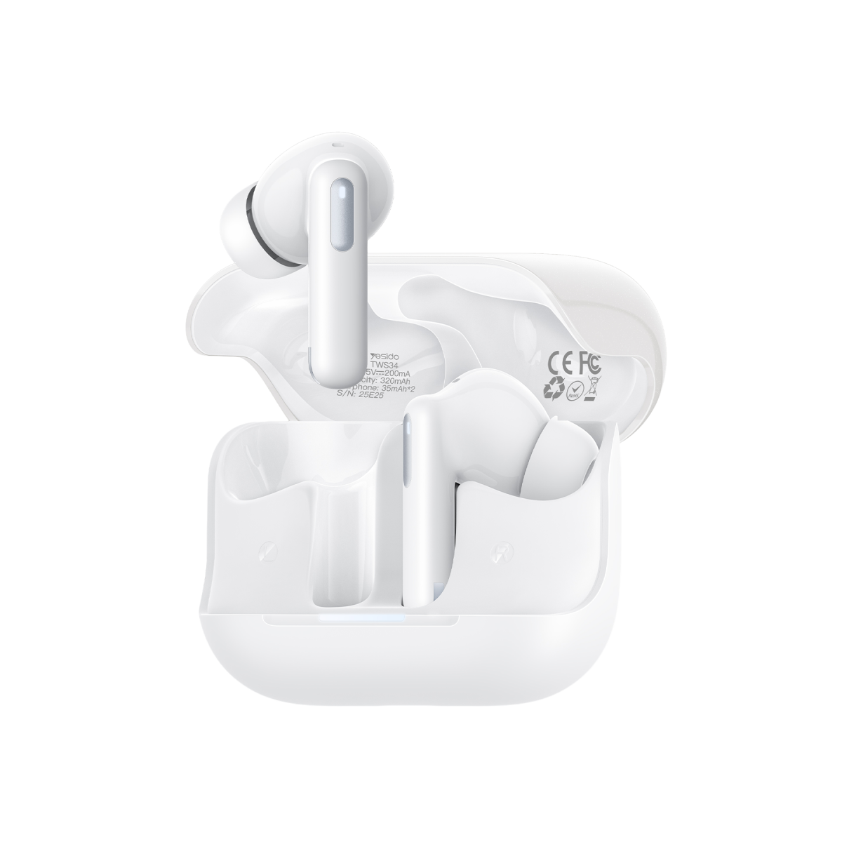 Yesido TWS34 Bluetooth 5.3 ANC ve ENC Destekli Kablosuz Kulaklık - Beyaz