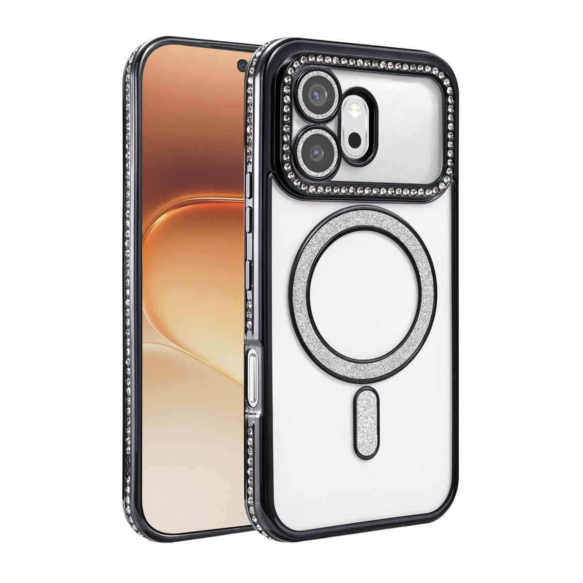 Newface Huawei Honor 600 Joke Simli Magneticsafe Kılıf - Siyah