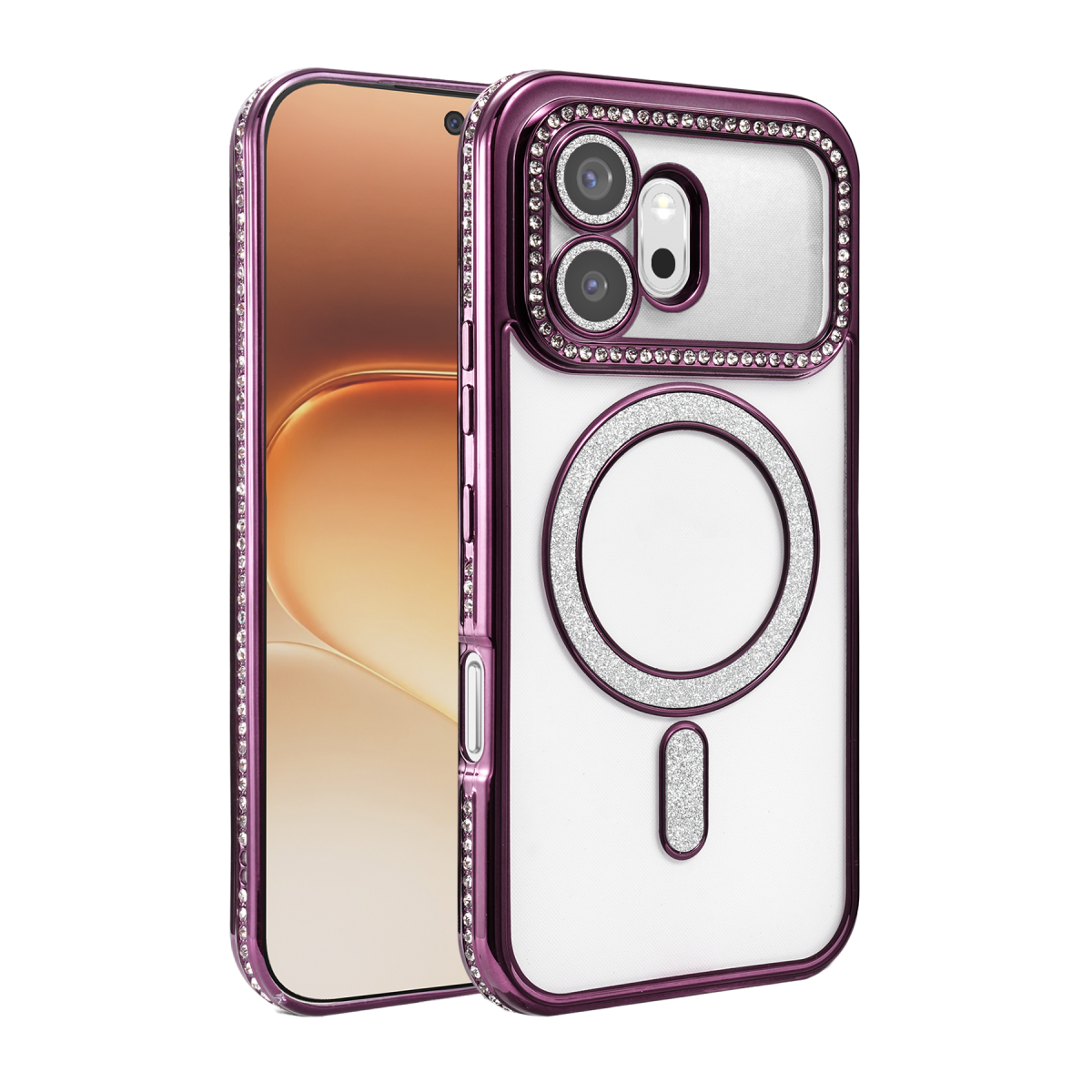 Newface Huawei Honor 600 Joke Simli Magneticsafe Kılıf - Derin Mor