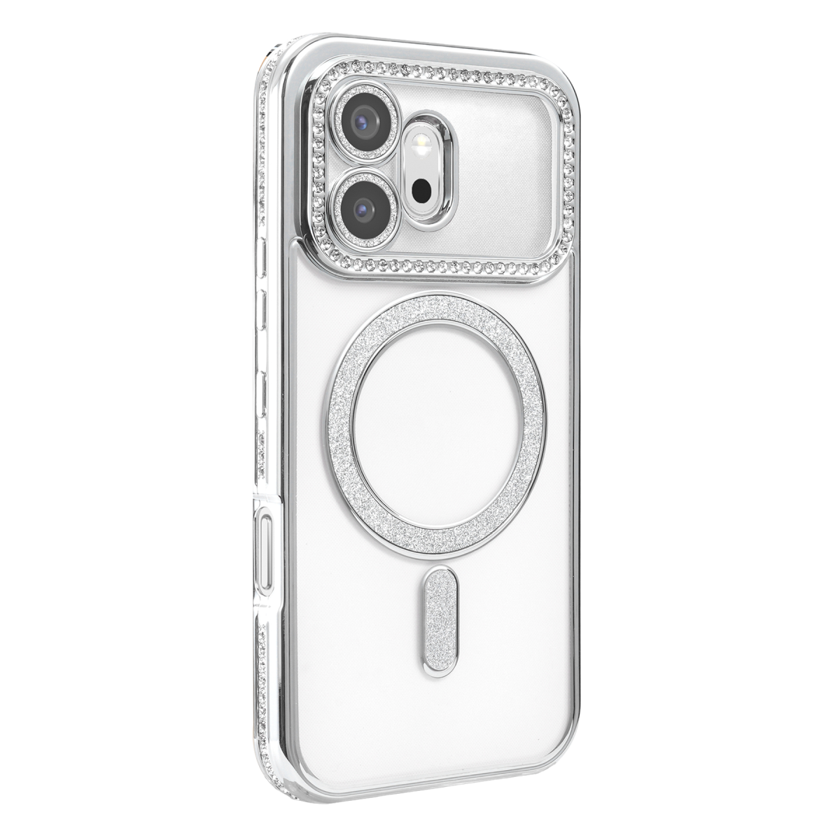 Newface Huawei Honor 600 Joke Simli Magneticsafe Kılıf - Gümüş