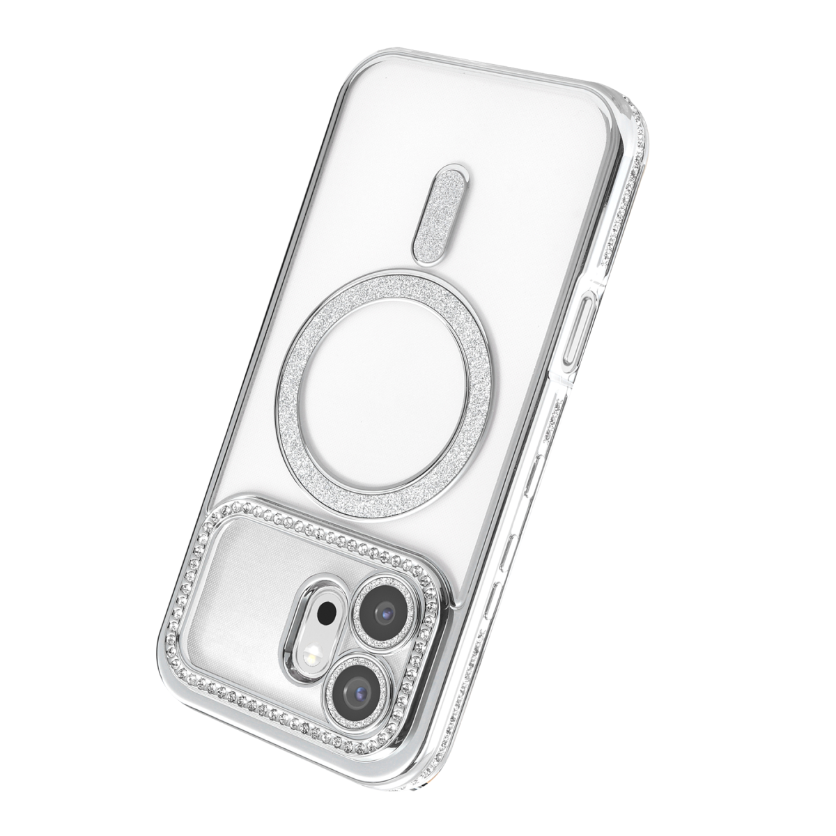 Newface Huawei Honor 600 Joke Simli Magneticsafe Kılıf - Gümüş