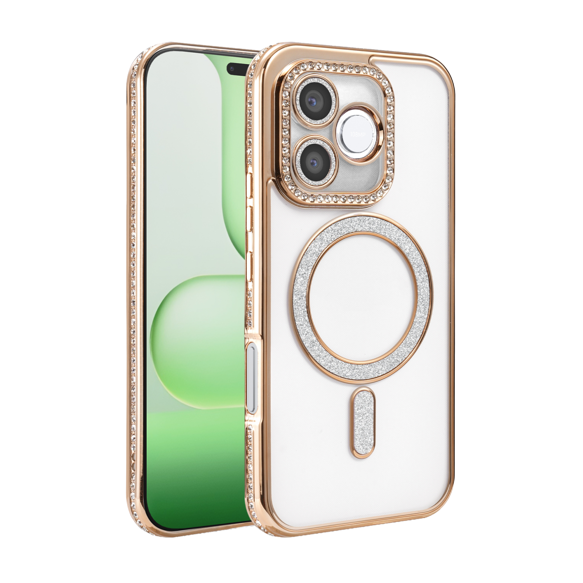 Newface Huawei Honor 600 Lite Joke Simli Magneticsafe Kılıf - Gold
