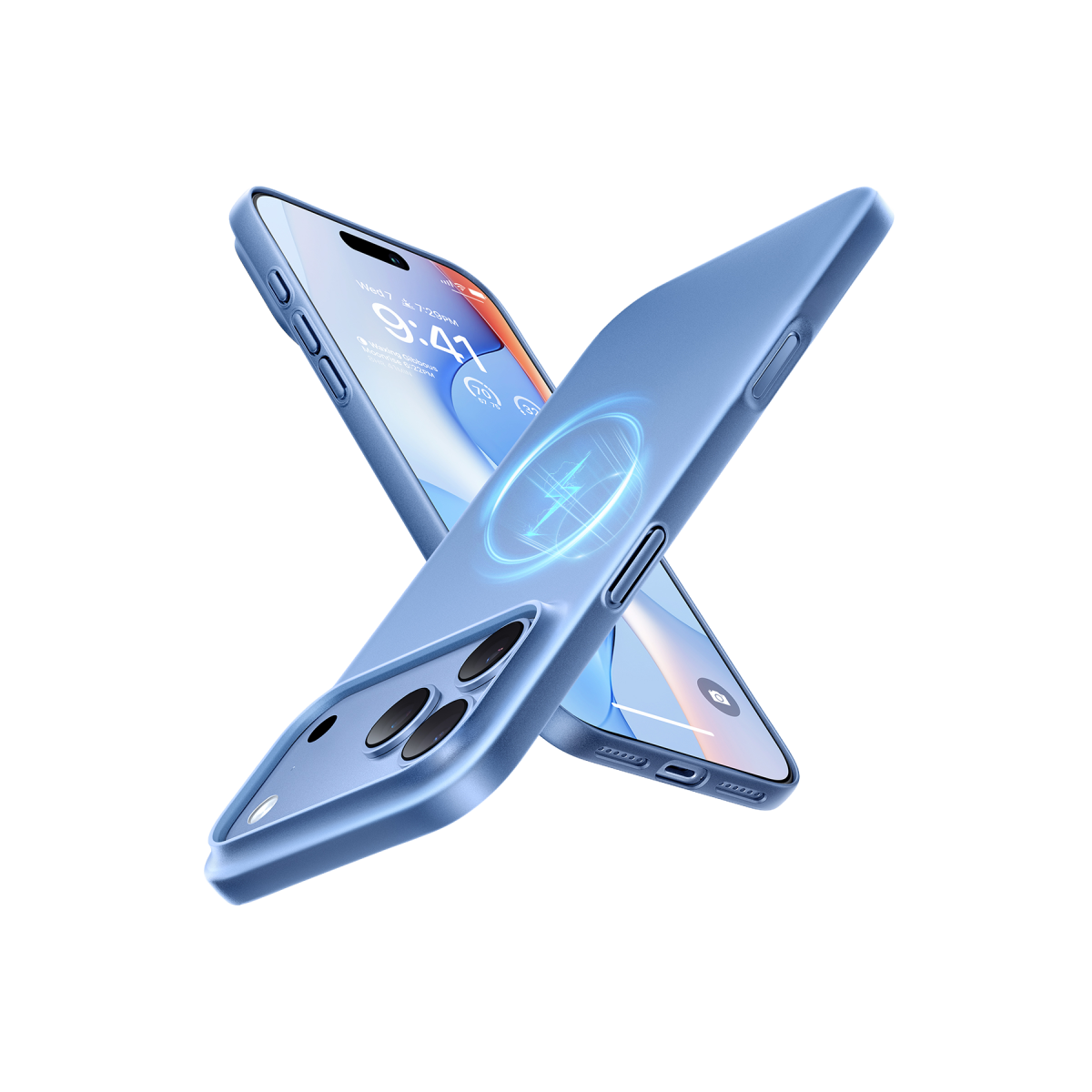 Torras Apple iPhone 18 Pro Max OriginFit Magsafe Kılıf - Açık Mavi