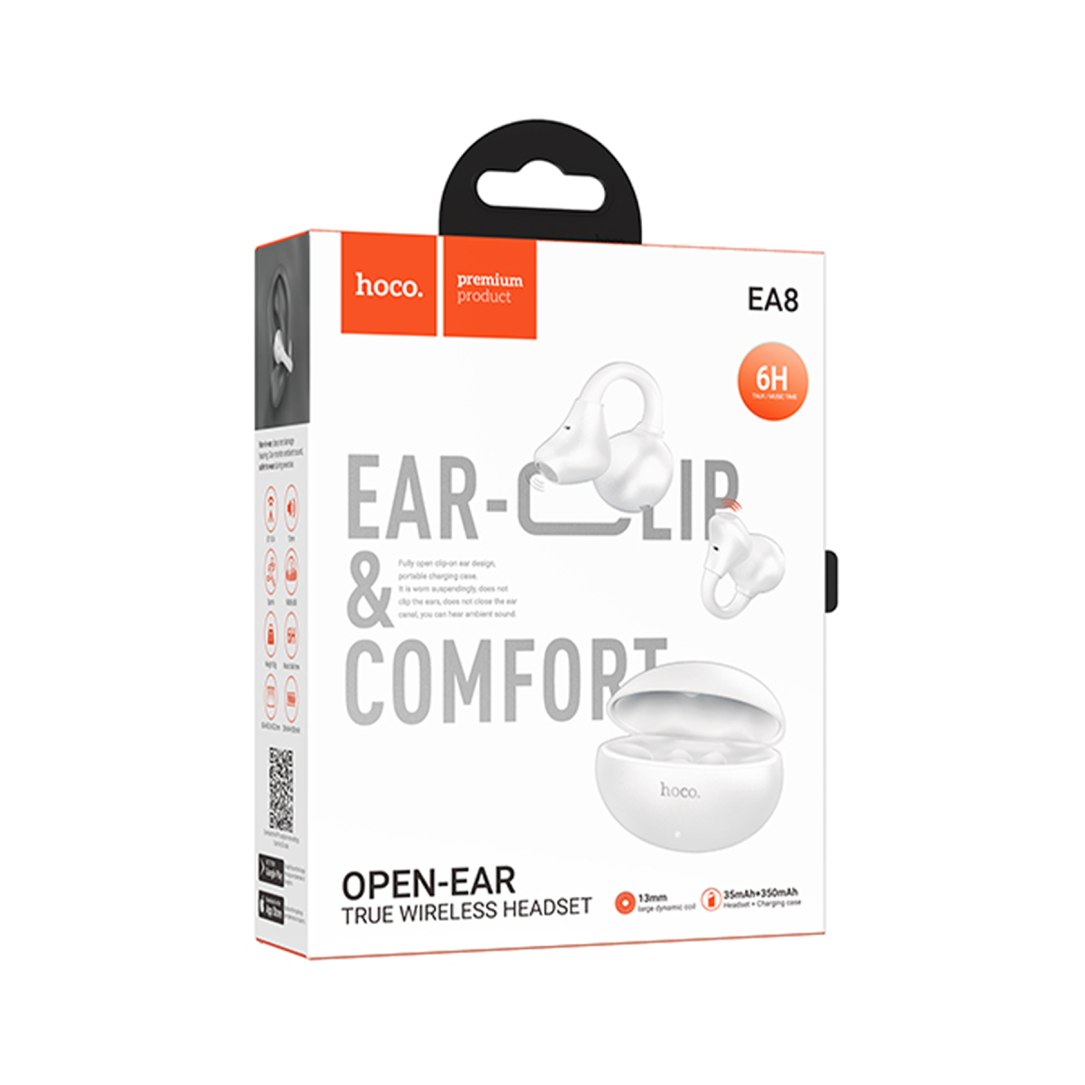 Hoco. EA8 Warm Sound Bluetooth 5.4 Destekli TWS Kablosuz Kulaklık - Gri