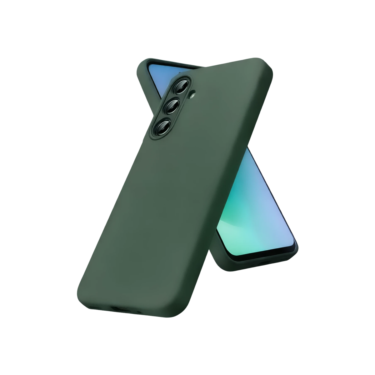 Newface Samsung Galaxy S26 FE Nano içi Kadife Silikon - Koyu Yeşil