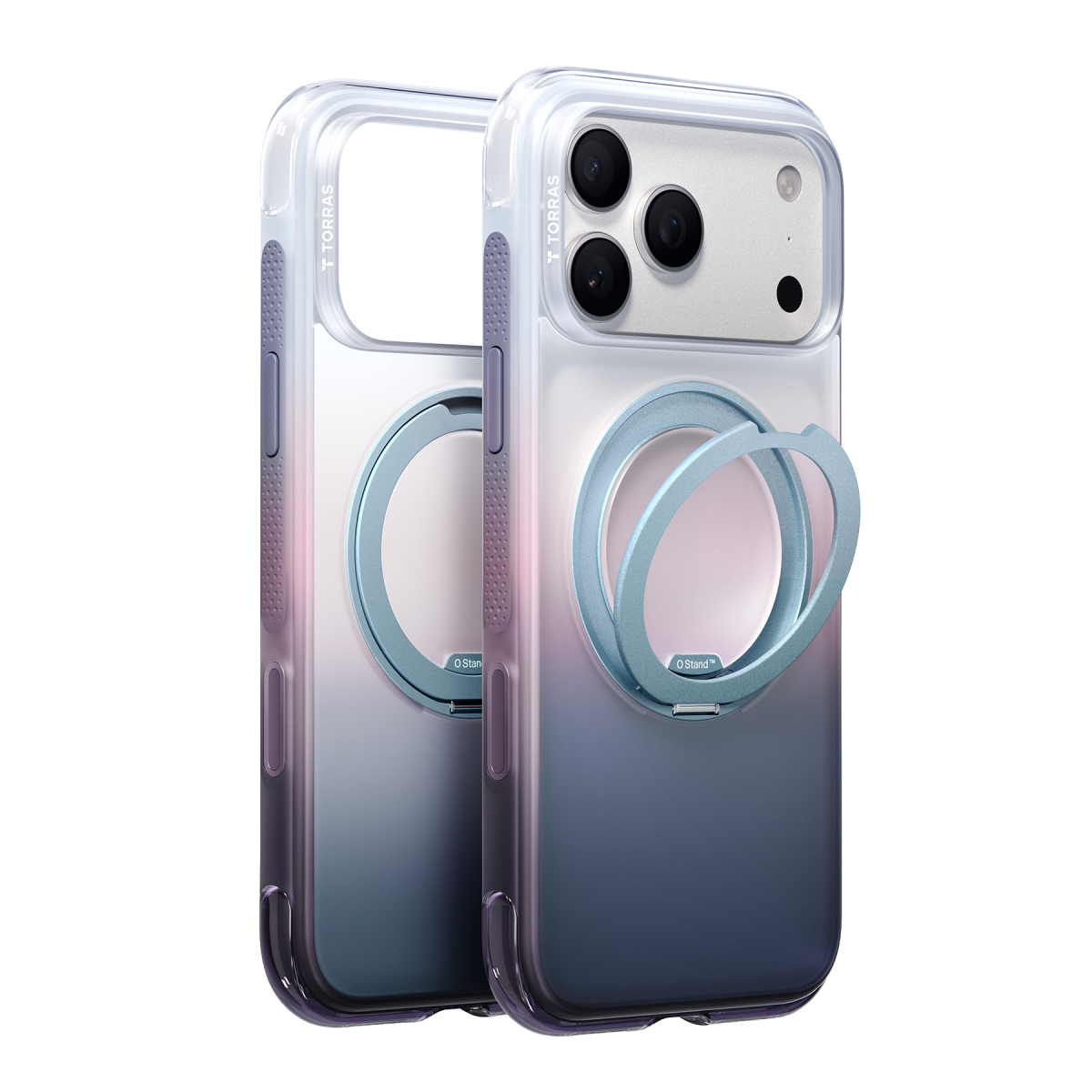Torras Apple iPhone 18 Pro Max O3 Air Gradient Standlı Magsafe Kapak - Sierra Dusk