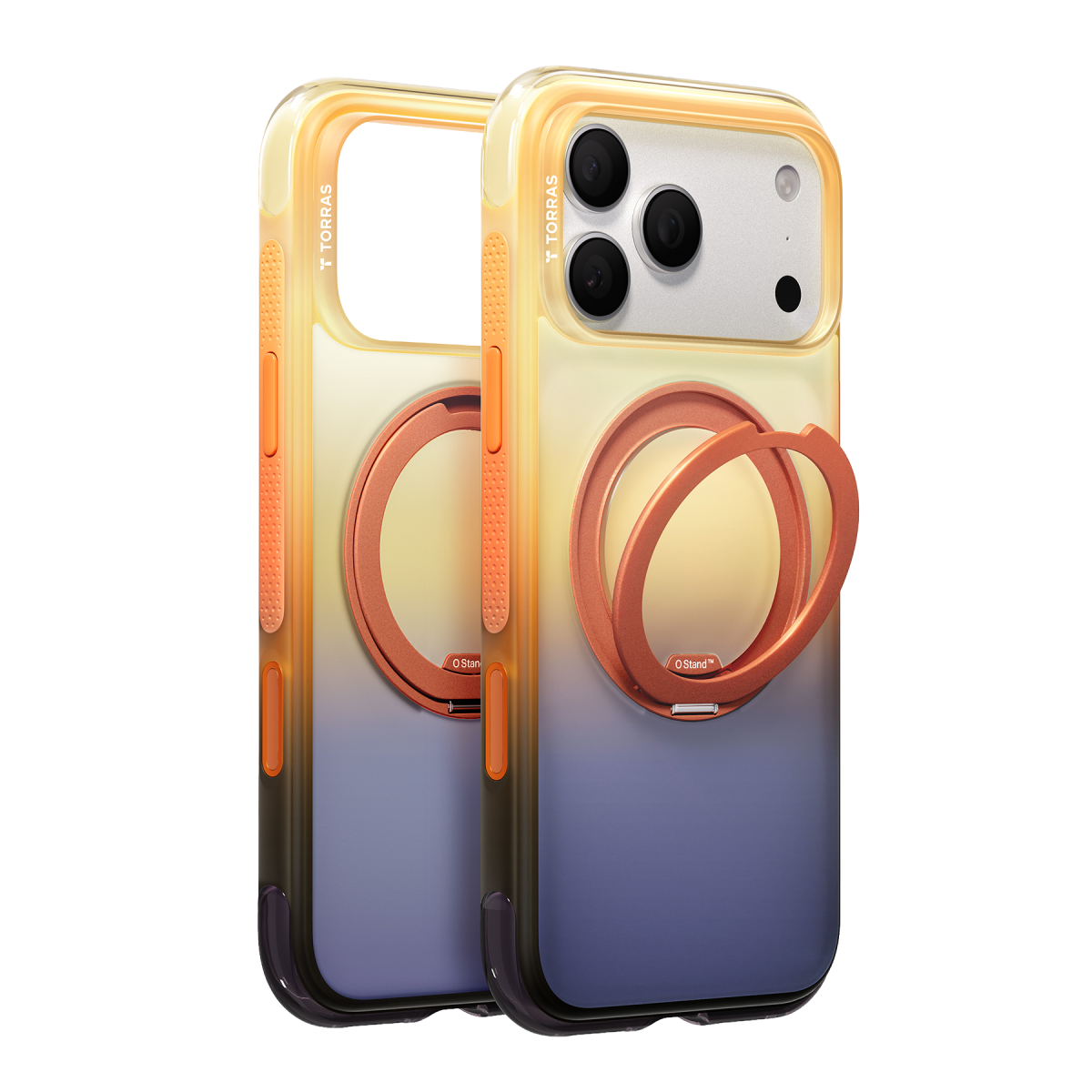 Torras Apple iPhone 18 Pro O3 Air Gradient Standlı Magsafe Kapak - Arizona Glow