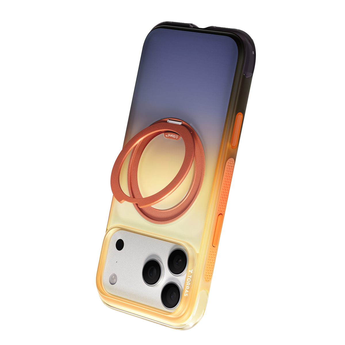 Torras Apple iPhone 18 Pro O3 Air Gradient Standlı Magsafe Kapak - Arizona Glow