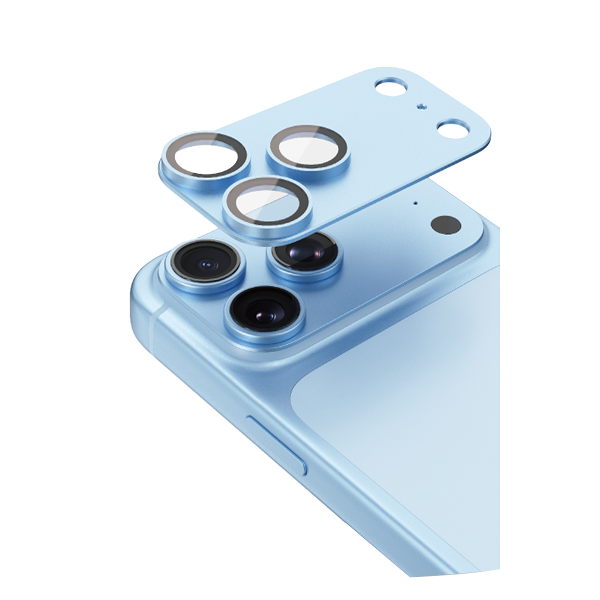HDD Apple iPhone 18 Pro Pyroxene Kamera Lens Koruyucu - Açık Mavi