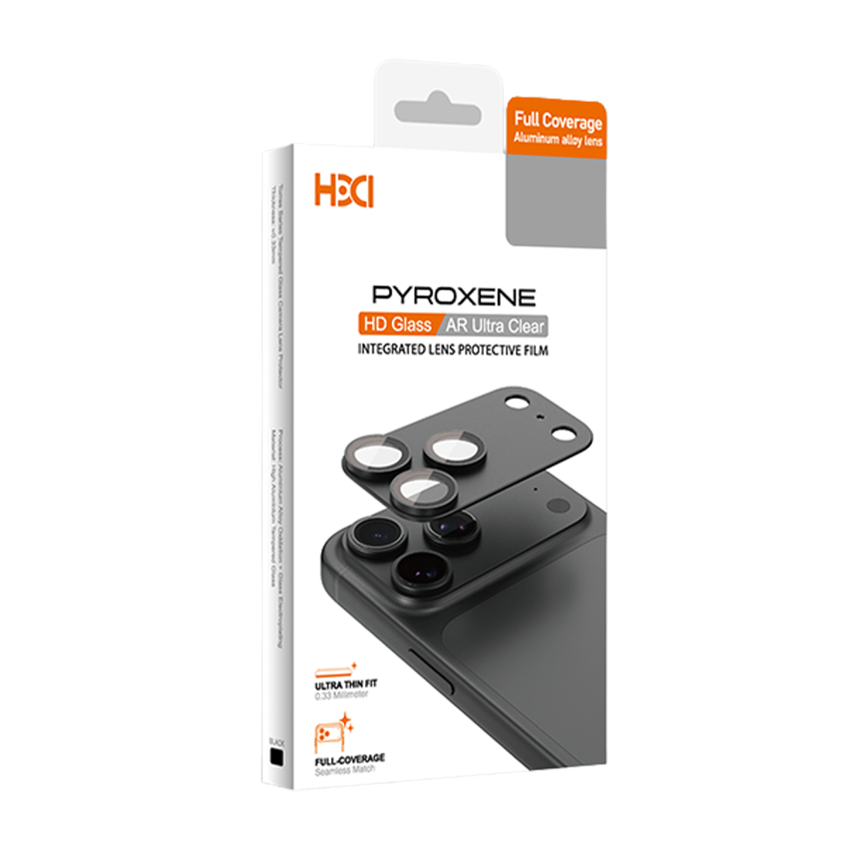 HDD Apple iPhone 18 Pro Max Pyroxene Kamera Lens Koruyucu - Siyah