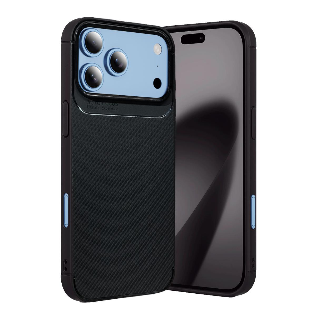 Newface Apple iPhone 18 Pro Max Auto Focus Karbon Kapak - Siyah