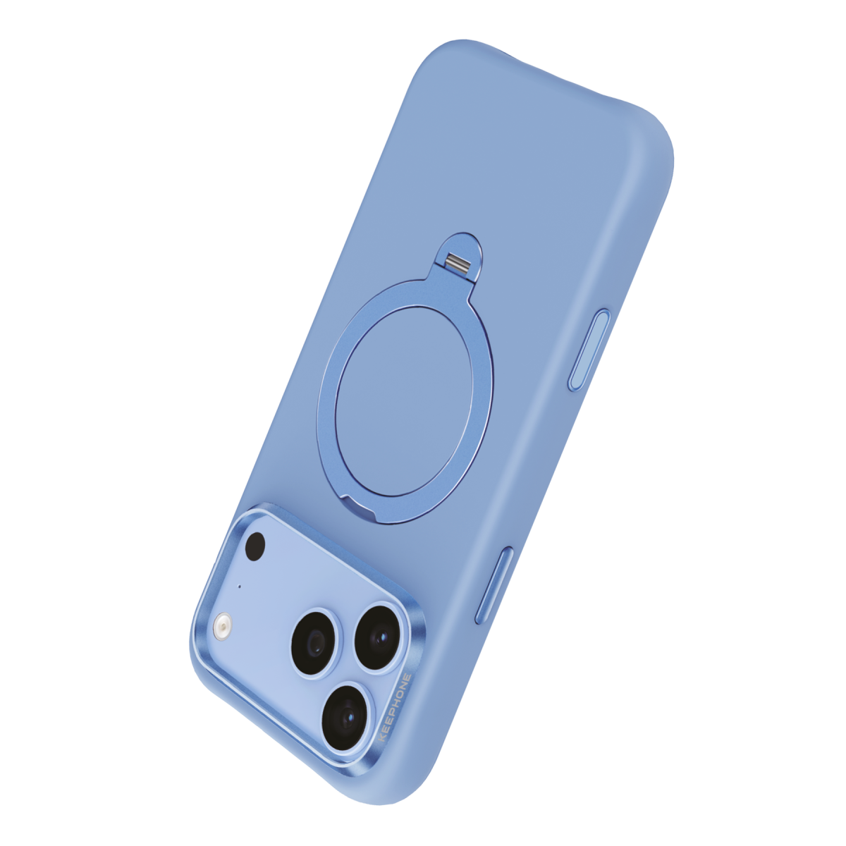 Keephone Apple iPhone 18 Pro Max Rovana Standlı Magsafe Kapak - Açık Mavi