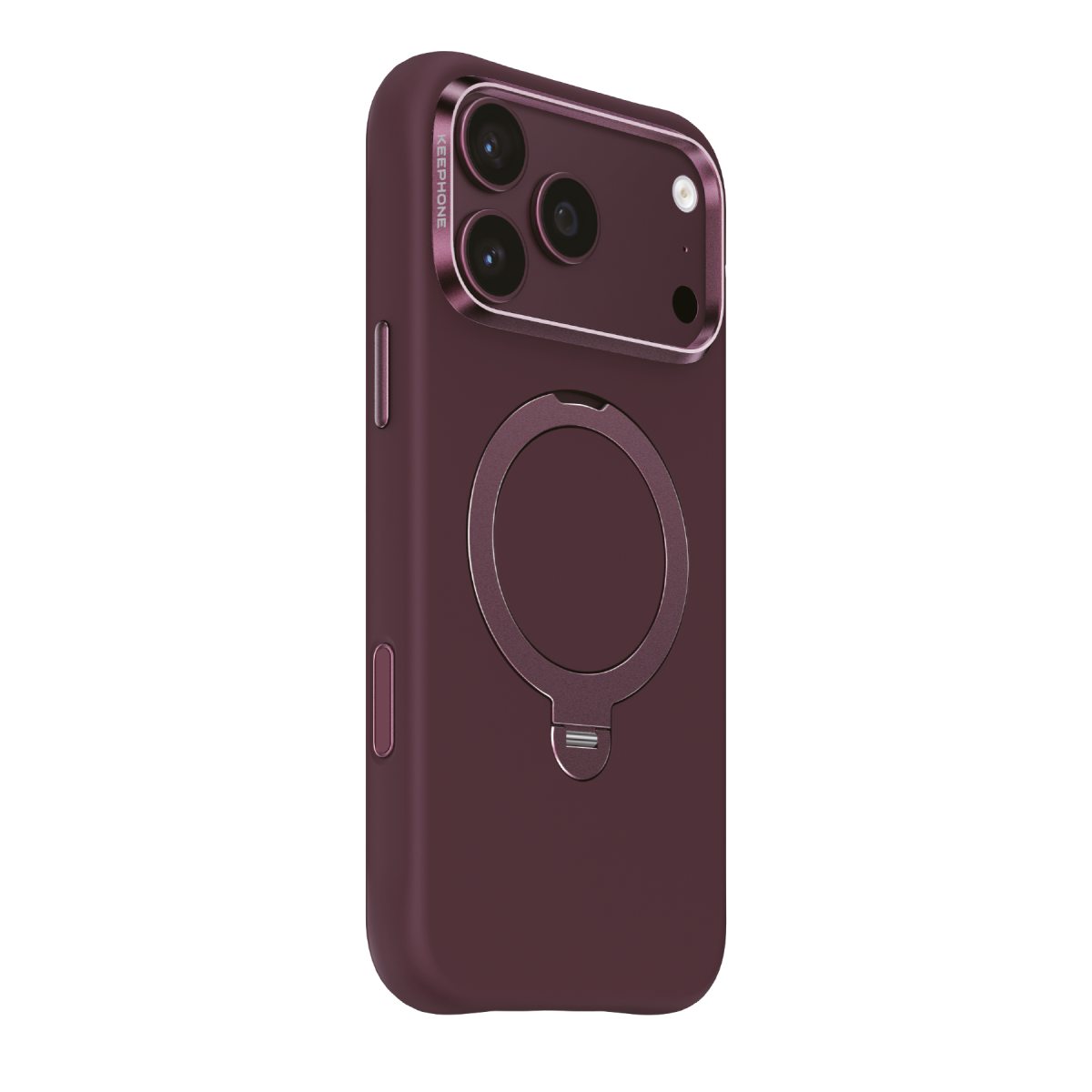 Keephone Apple iPhone 18 Pro Max Rovana Standlı Magsafe Kapak - Bordo