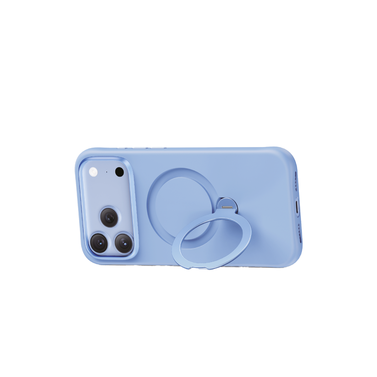 Keephone Apple iPhone 18 Pro Rovana Standlı Magsafe Kapak - Açık Mavi