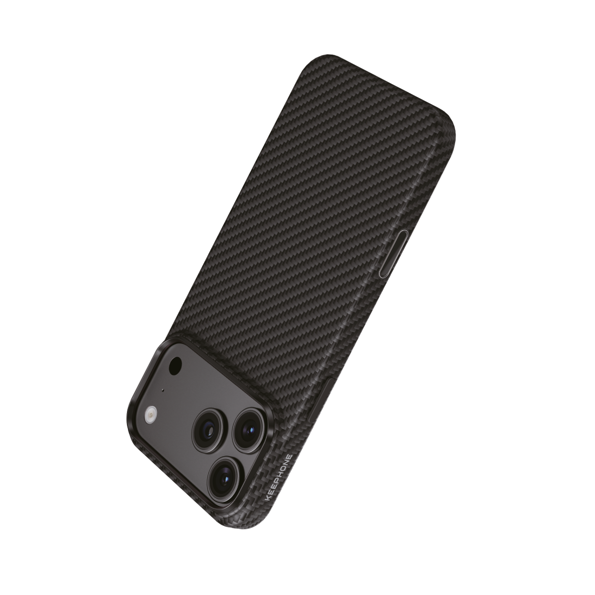 Keephone Apple iPhone 18 Pro Max Titan Aramid Fiber Magsafe Kapak - Twill Black