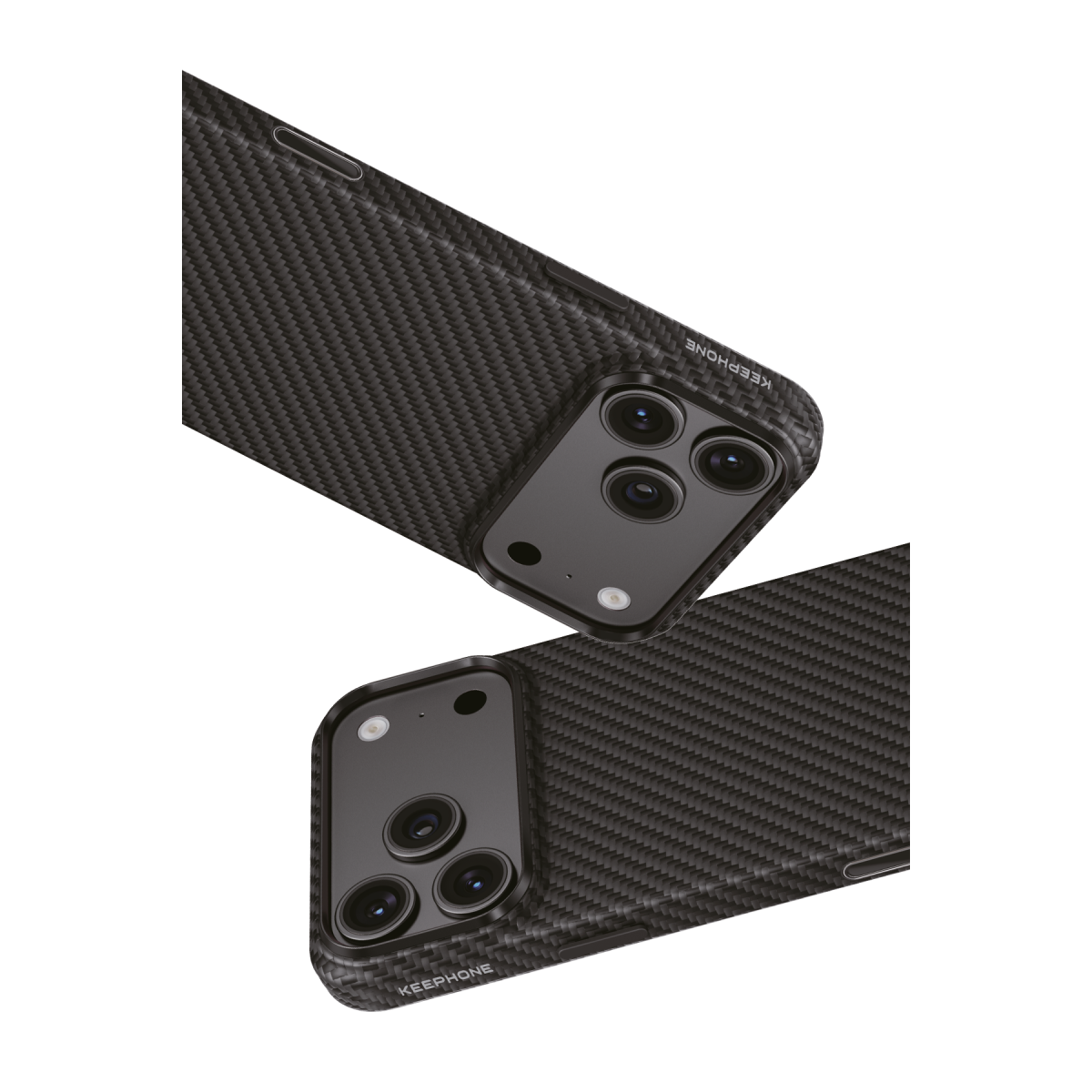 Keephone Apple iPhone 18 Pro Titan Aramid Fiber Magsafe Kapak - Twill Black