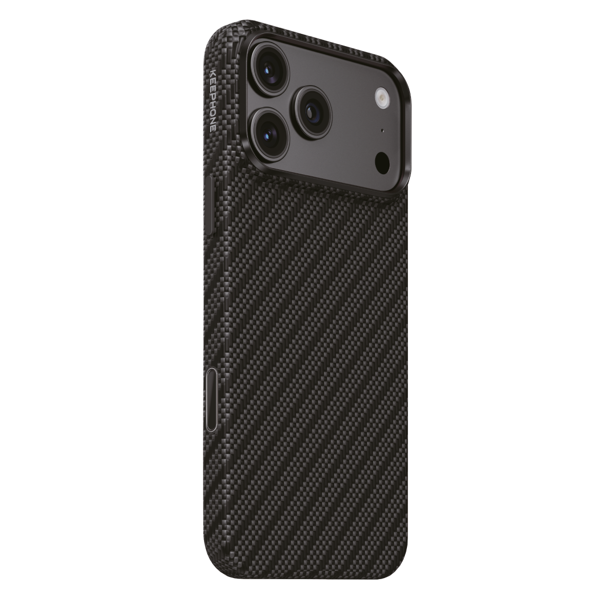 Keephone Apple iPhone 18 Pro Titan Aramid Fiber Magsafe Kapak - Black Robin