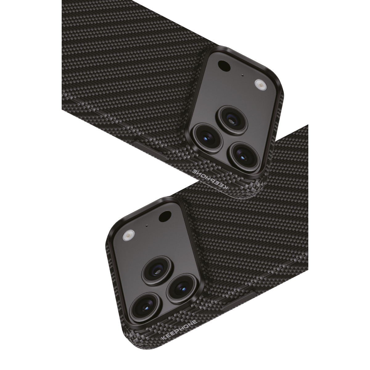 Keephone Apple iPhone 18 Pro Titan Aramid Fiber Magsafe Kapak - Black Robin