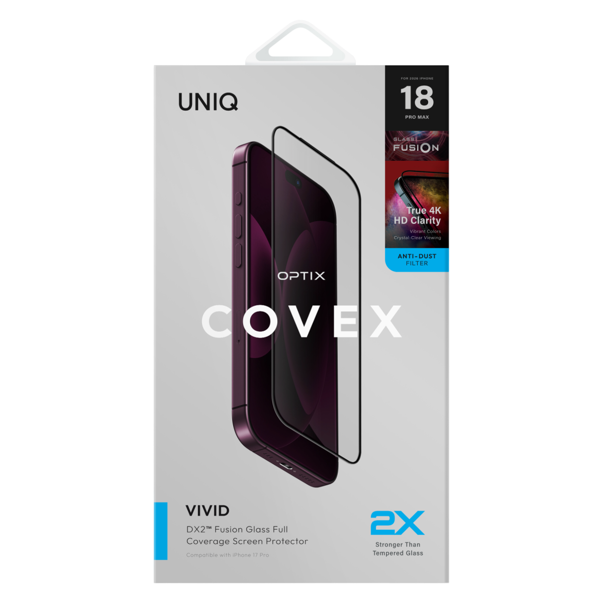 Uniq Apple iPhone 18 Pro Optix Covex Vivid Cam Ekran Koruyucu - Şeffaf