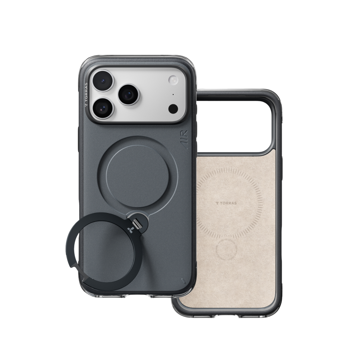 Torras Apple iPhone 18 Pro Q3 Air Essential Standlı Magsafe Kapak - Siyah