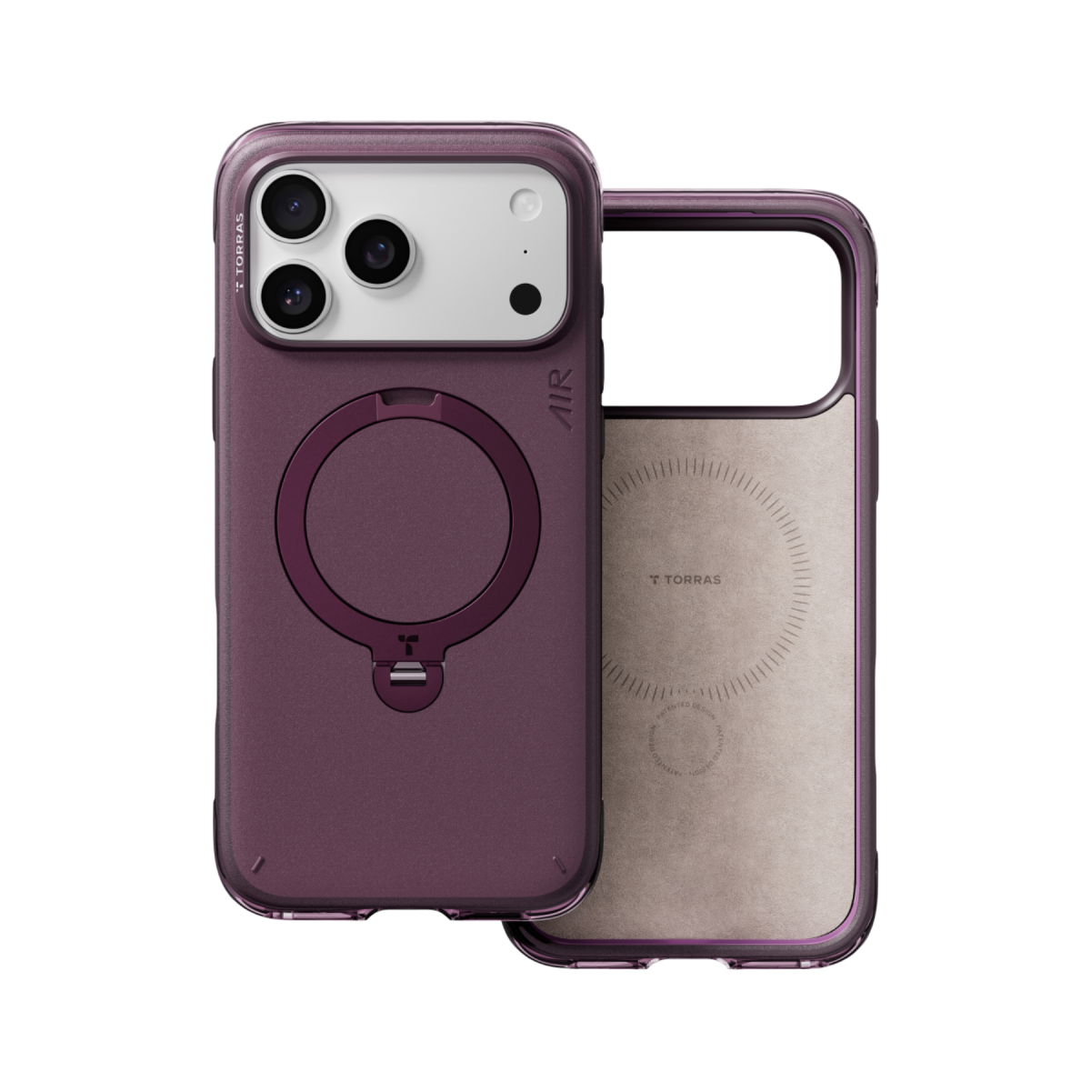 Torras Apple iPhone 18 Pro Q3 Air Essential Standlı Magsafe Kapak - Bordo